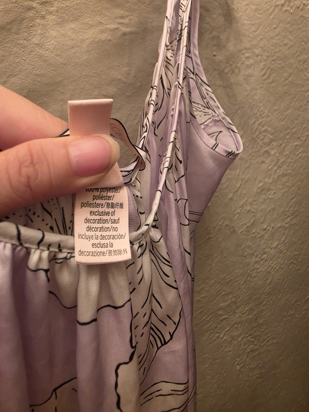 Victoria’s Secret Lilac Floral Satin Jumpsuit L Tie Strap Adjustable - Picture 15 of 15